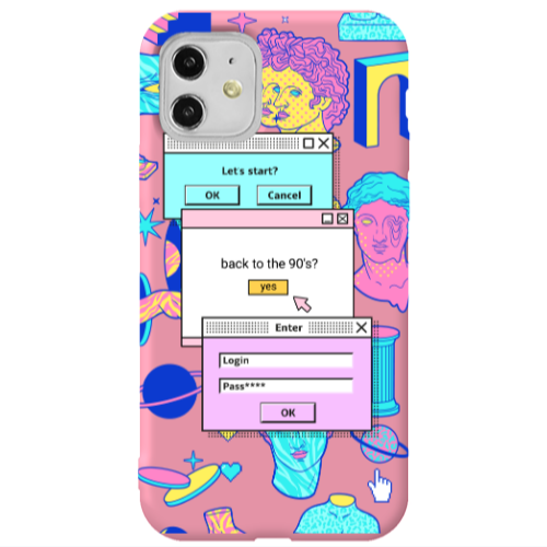 Apple iPhone 11  Enter Login Pink Colored Silicone TPU Θήκη
