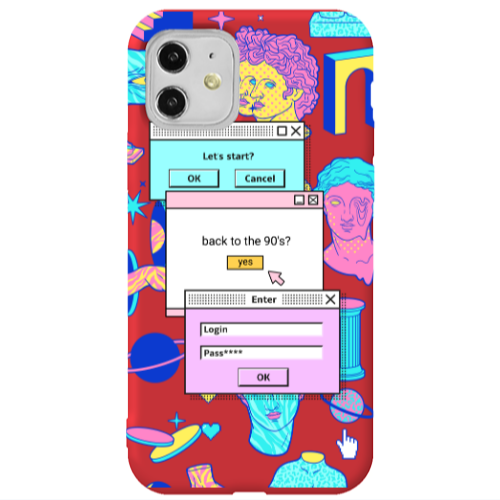 Apple iPhone 11  Enter Login Red Colored Silicone TPU Θήκη