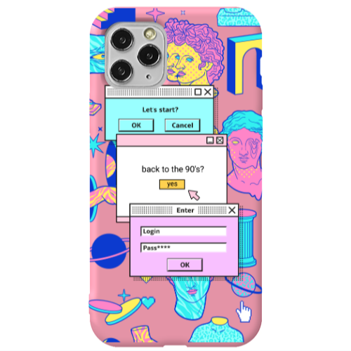 Apple iPhone 11 Pro Enter Login Pink Colored Silicone TPU Θήκη