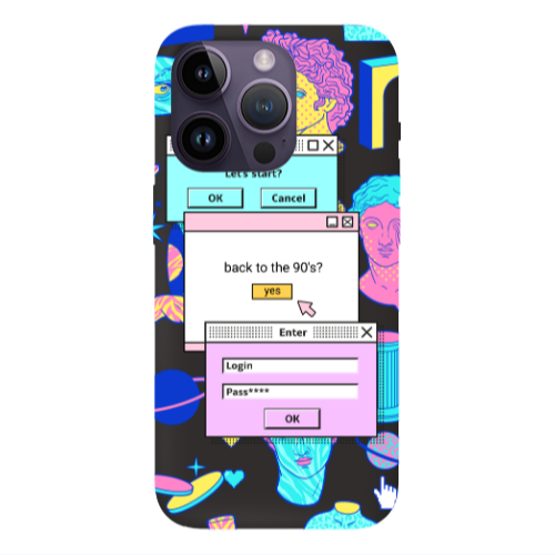 Apple iPhone 14 Pro  Enter Login Black Colored Silicone TPU Θήκη