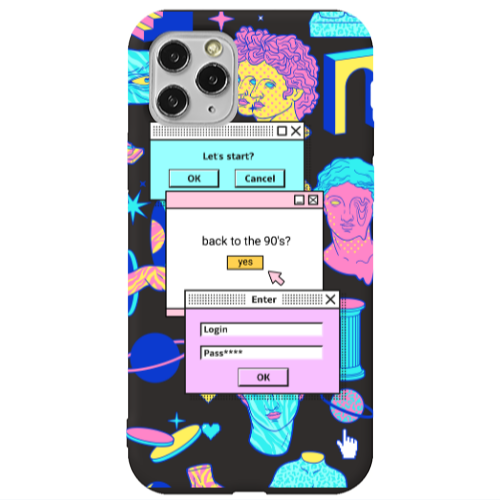 Apple iPhone 11 Pro Max Enter Login Black Colored Silicone TPU Θήκη