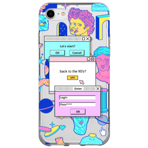 Apple iPhone 7 Enter Login Transparent Silicone TPU Θήκη