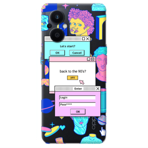 Oppo Reno 7 Lite Enter Login Transparent Silicone TPU Θήκη