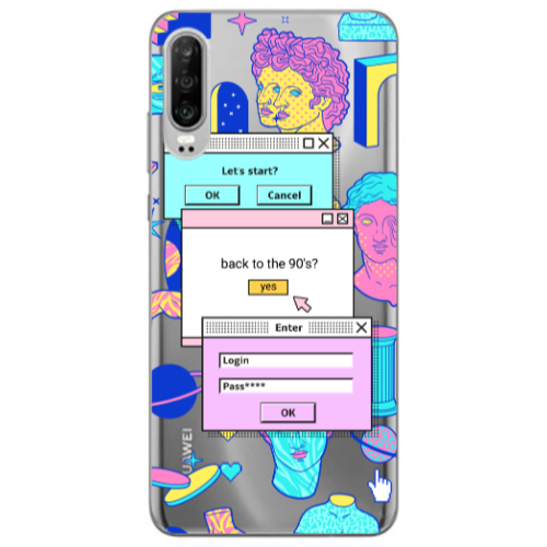 Huawei P30 Enter Login Transparent Silicone TPU Θήκη