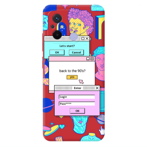 Xiaomi Redmi 12C Enter Login Red Colored Silicone TPU Θήκη