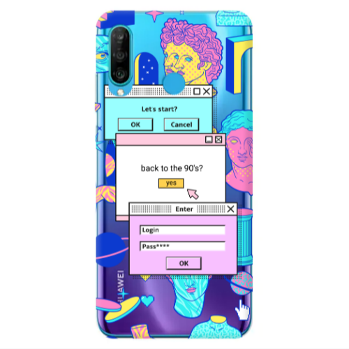 Huawei P30 Lite Enter Login Transparent Silicone TPU Θήκη