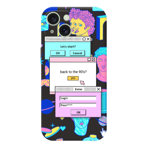 Apple iPhone 15 Plus Enter Login Black Colored Silicone TPU Θήκη