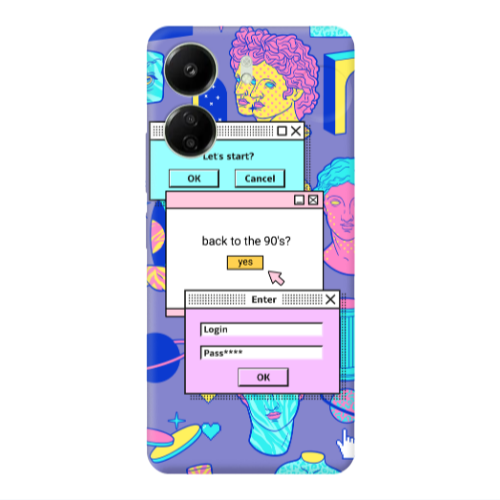 Xiaomi Redmi 13C Enter Login Purple Colored Silicone TPU Θήκη