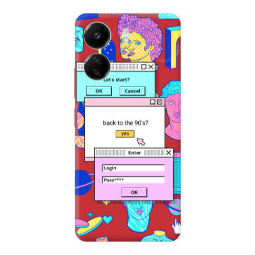 Xiaomi Redmi 13C Enter Login Red Colored Silicone TPU Θήκη