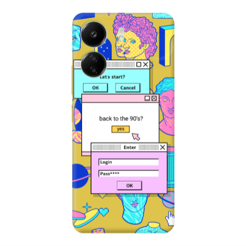 Xiaomi Redmi 13C Enter Login Yellow Colored Silicone TPU Θήκη