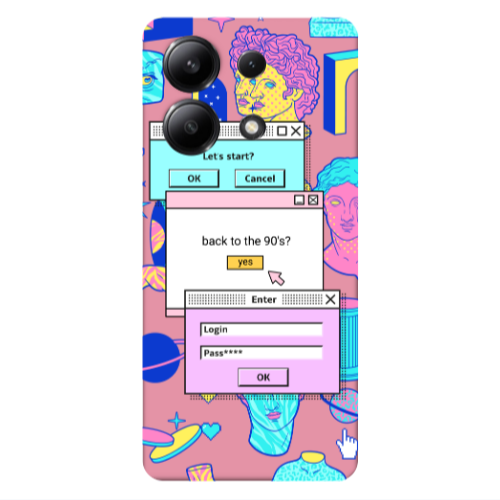 Xiaomi Redmi Note 13 4G Enter Login Pink Colored Silicone TPU Θήκη