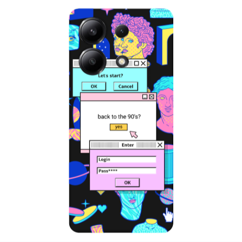 Xiaomi Redmi Note 13 4G Enter Login Black Colored Silicone TPU Θήκη