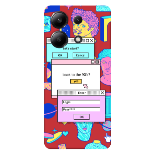Xiaomi Redmi Note 13 4G Enter Login Red Colored Silicone TPU Θήκη
