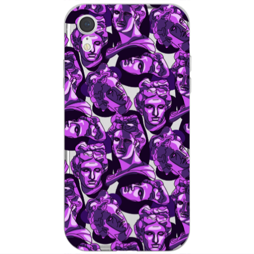 Apple iPhone Xr Statues Transparent Silicone TPU Θήκη