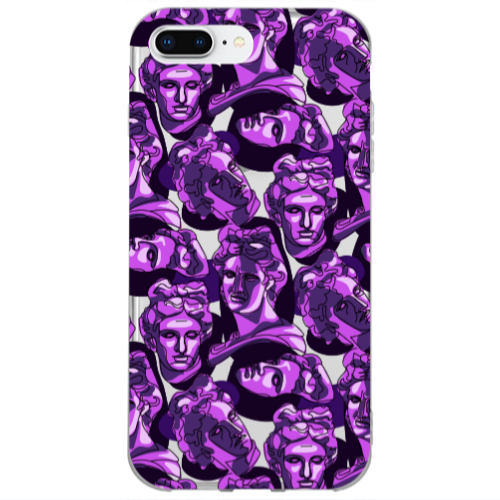 Apple iPhone 7 Plus Statues Transparent Silicone TPU Θήκη