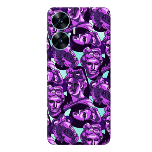 Realme C55 Statues Transparent Silicone TPU Θήκη
