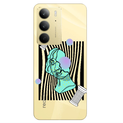 Realme C 75 Columns Transparent Silicone TPU Θήκη
