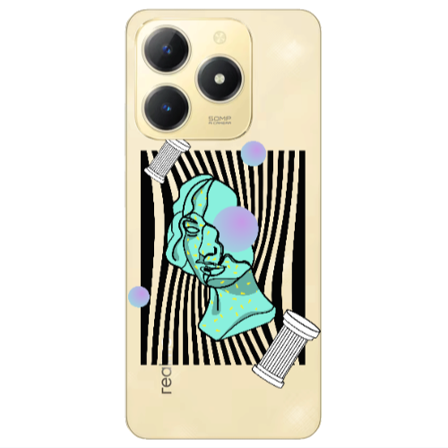 Realme C61 Columns Transparent Silicone TPU Θήκη