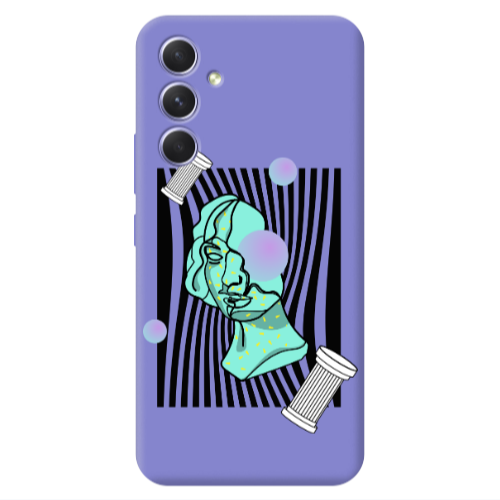 Samsung A56 Columns Purple Colored Silicone TPU Θήκη