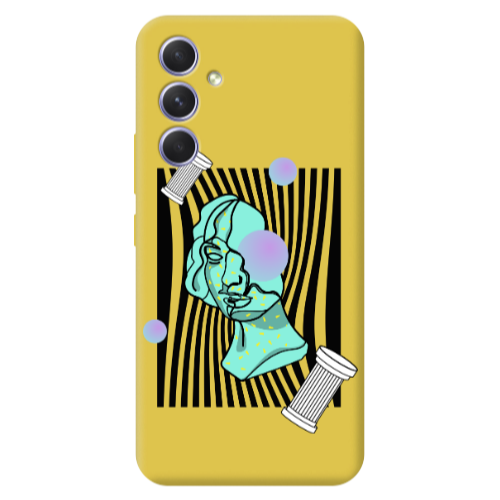 Samsung A56 Columns Yellow Colored Silicone TPU Θήκη