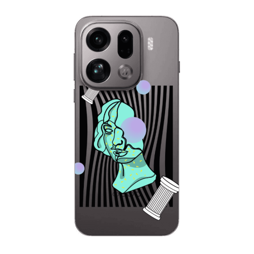 Oppo Find X9 Pro Columns Transparent Silicone TPU Θήκη