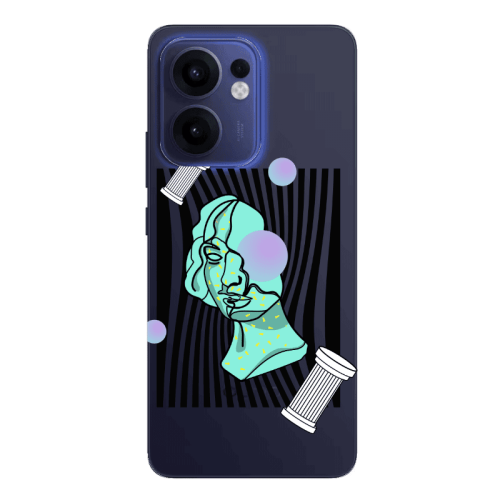 Oppo Reno13 FS Columns Transparent Silicone TPU Θήκη