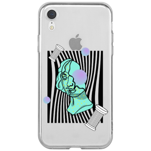 Apple iPhone Xr Columns Transparent Silicone TPU Θήκη
