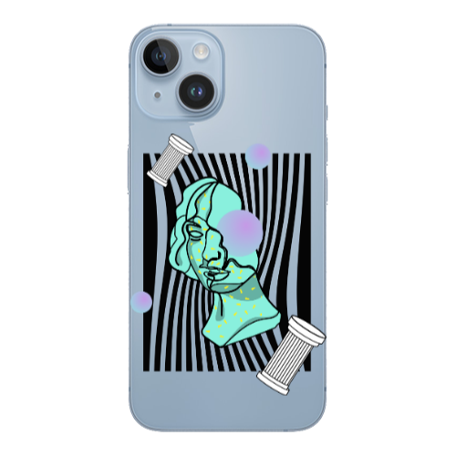 Apple iPhone 14 Plus Columns Transparent Silicone TPU Θήκη