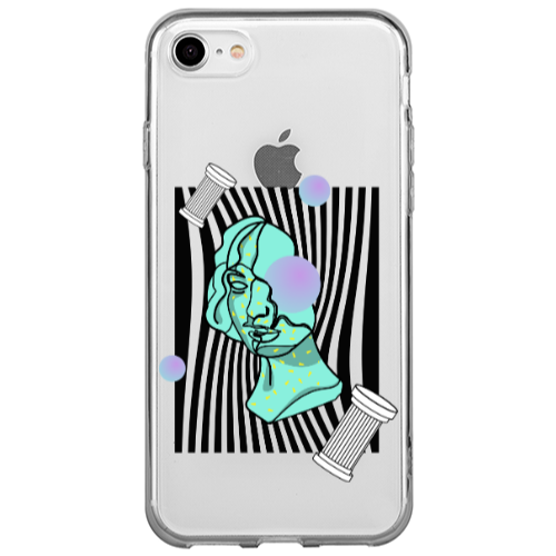 Apple iPhone 7 Columns Transparent Silicone TPU Θήκη