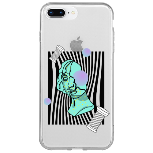Apple iPhone 7 Plus Columns Transparent Silicone TPU Θήκη