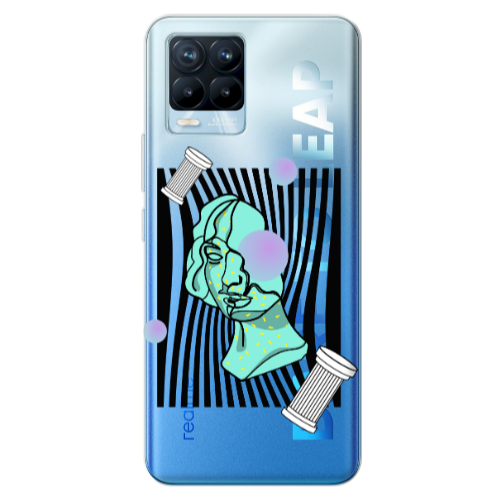 Realme 8 Pro Columns Transparent Silicone TPU Θήκη