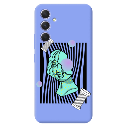 Samsung A54 Columns Light Purple Colored Silicone TPU Θήκη