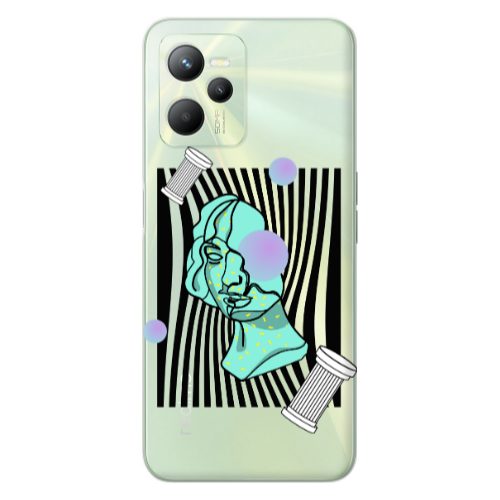 Realme C35 Columns Transparent Silicone TPU Θήκη