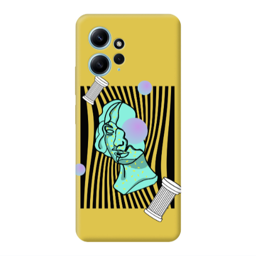 Xiaomi Redmi Note 12 4G Columns Yellow Colored Silicone TPU Θήκη