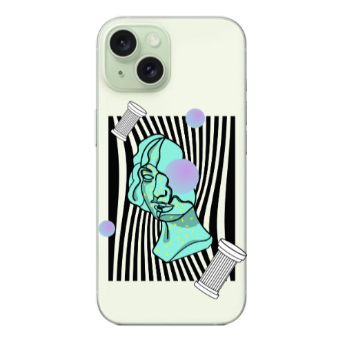 Apple iPhone 15 Columns Transparent Silicone TPU Θήκη