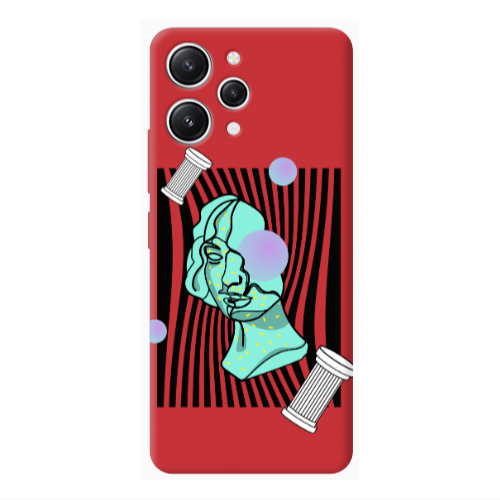 Xiaomi Redmi 12 Columns Red Colored Silicone TPU Θήκη