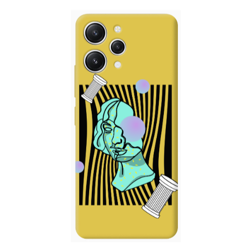 Xiaomi Redmi 12 Columns Yellow Colored Silicone TPU Θήκη