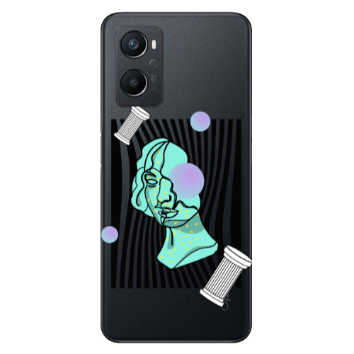 Oppo A 96 Columns Transparent Silicone TPU Θήκη