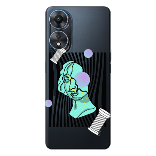 Oppo A 98 Columns Transparent Silicone TPU Θήκη