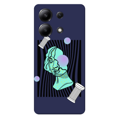 Xiaomi Redmi Note 13 4G Columns Dark blue Colored Silicone TPU Θήκη