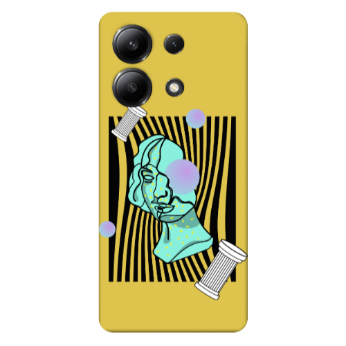 Xiaomi Redmi Note 13 4G Columns Yellow Colored Silicone TPU Θήκη