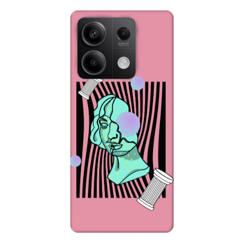 Xiaomi Redmi Note 13Pro 5G Columns Pink Colored Silicone TPU Θήκη