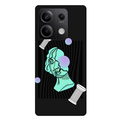Xiaomi Redmi Note 13Pro 5G Columns Black Colored Silicone TPU Θήκη