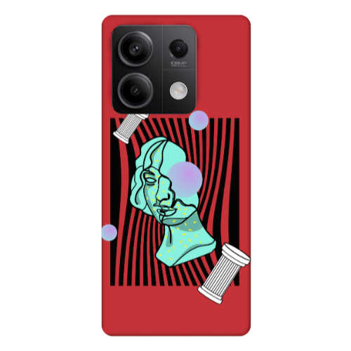 Xiaomi Redmi Note 13Pro 5G Columns Red Colored Silicone TPU Θήκη