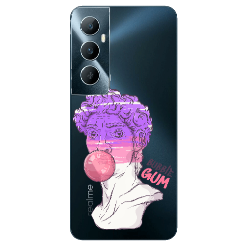 Realme C65 Pin Bubble Transparent Silicone TPU Θήκη