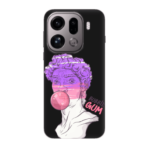 Oppo Find X9 Pro Pin Bubble Black Colored Silicone TPU Θήκη