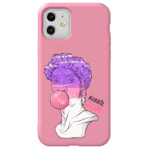 Apple iPhone 11  Pin Bubble Pink Colored Silicone TPU Θήκη