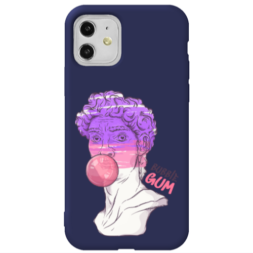 Apple iPhone 11  Pin Bubble Dark blue Colored Silicone TPU Θήκη