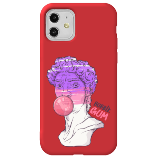 Apple iPhone 11  Pin Bubble Red Colored Silicone TPU Θήκη