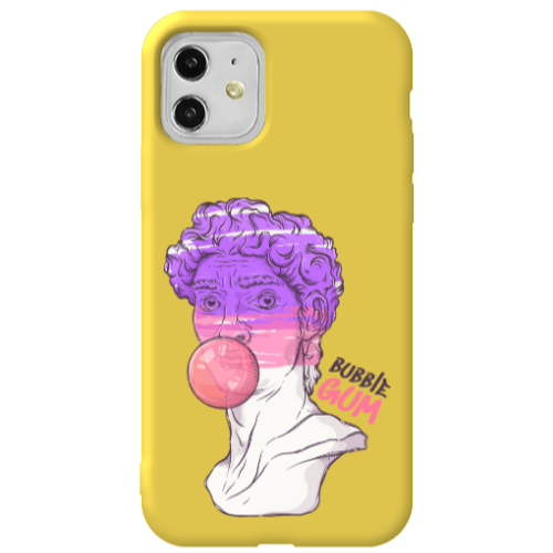 Apple iPhone 11  Pin Bubble Yellow Colored Silicone TPU Θήκη